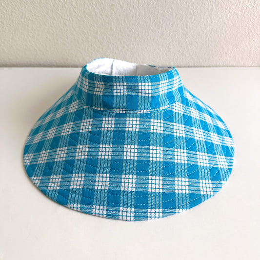 Turquoise Palaka Wide Brim Visor